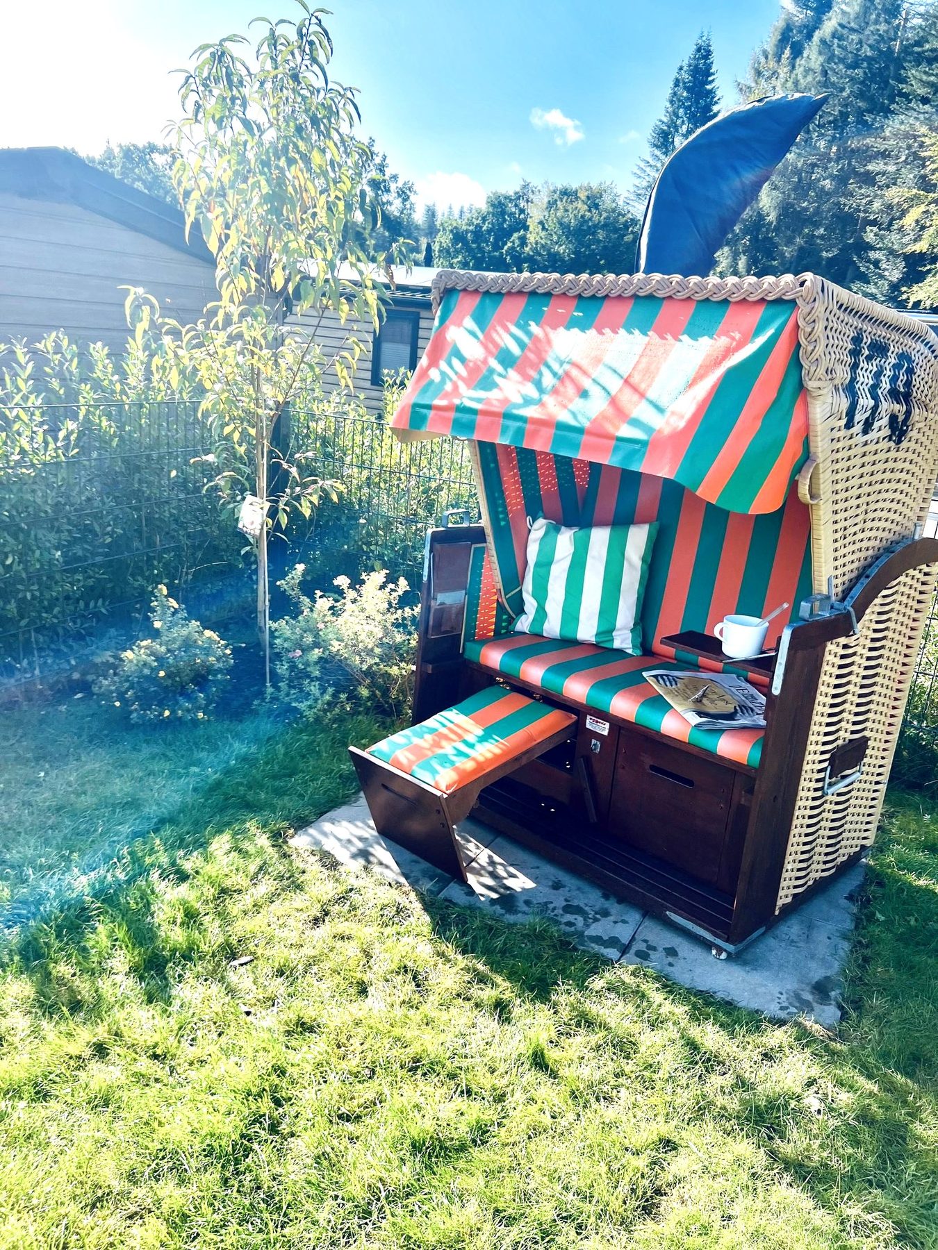Eigener Strandkorb im Garten