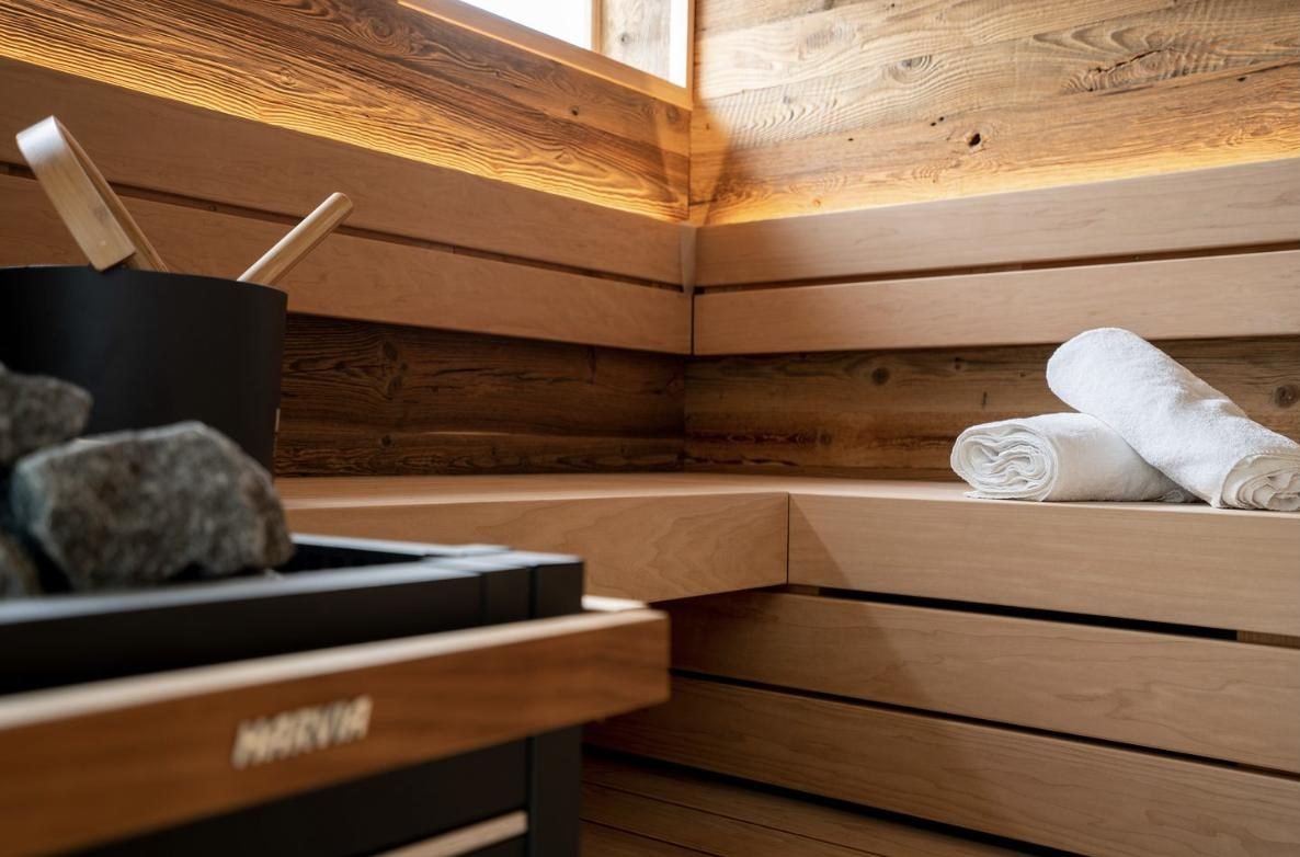 Handtücher in der Sauna